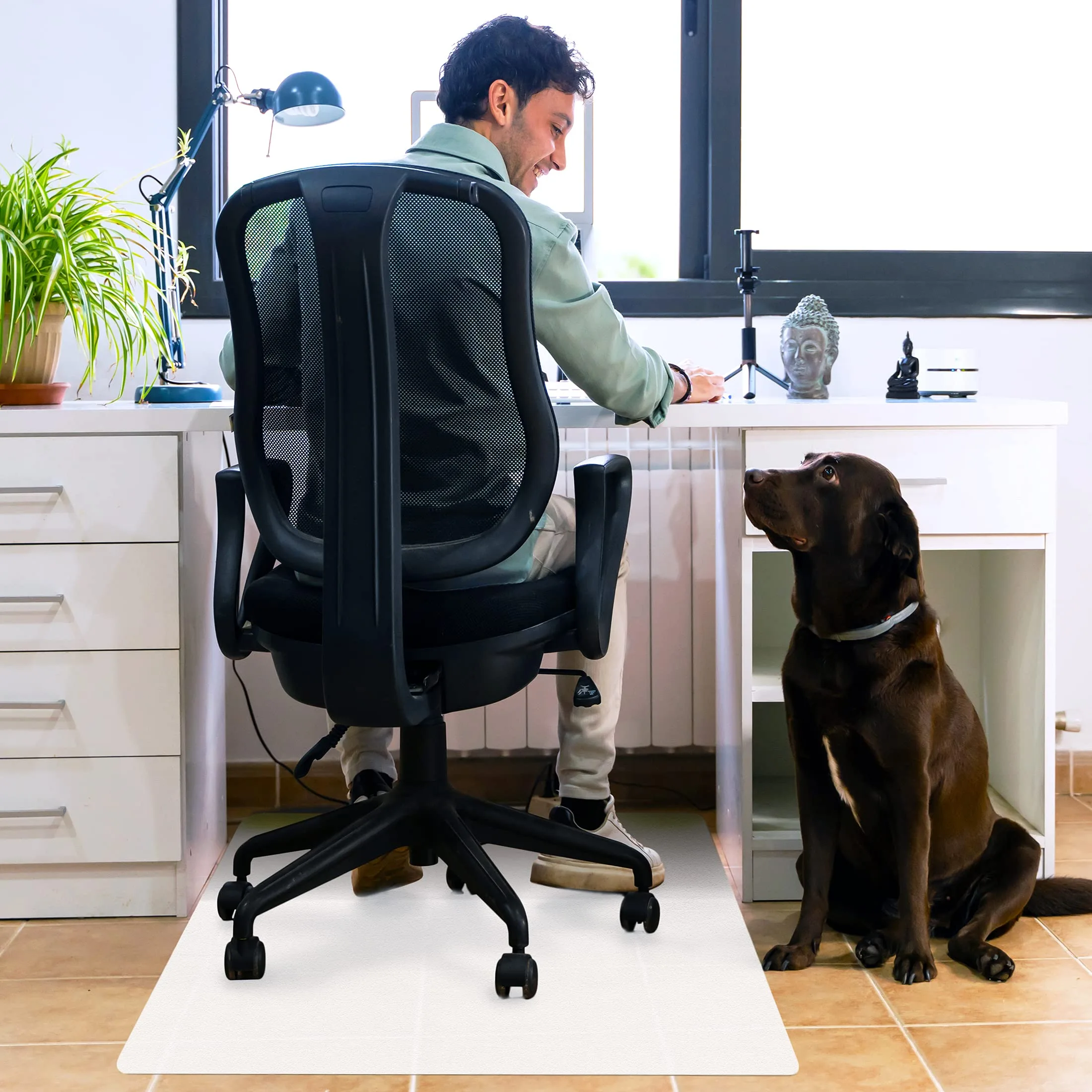 FLOORTEX Cleartex Revolutionmat Polypropylene Rectangular Chair Mat for Hard Floors