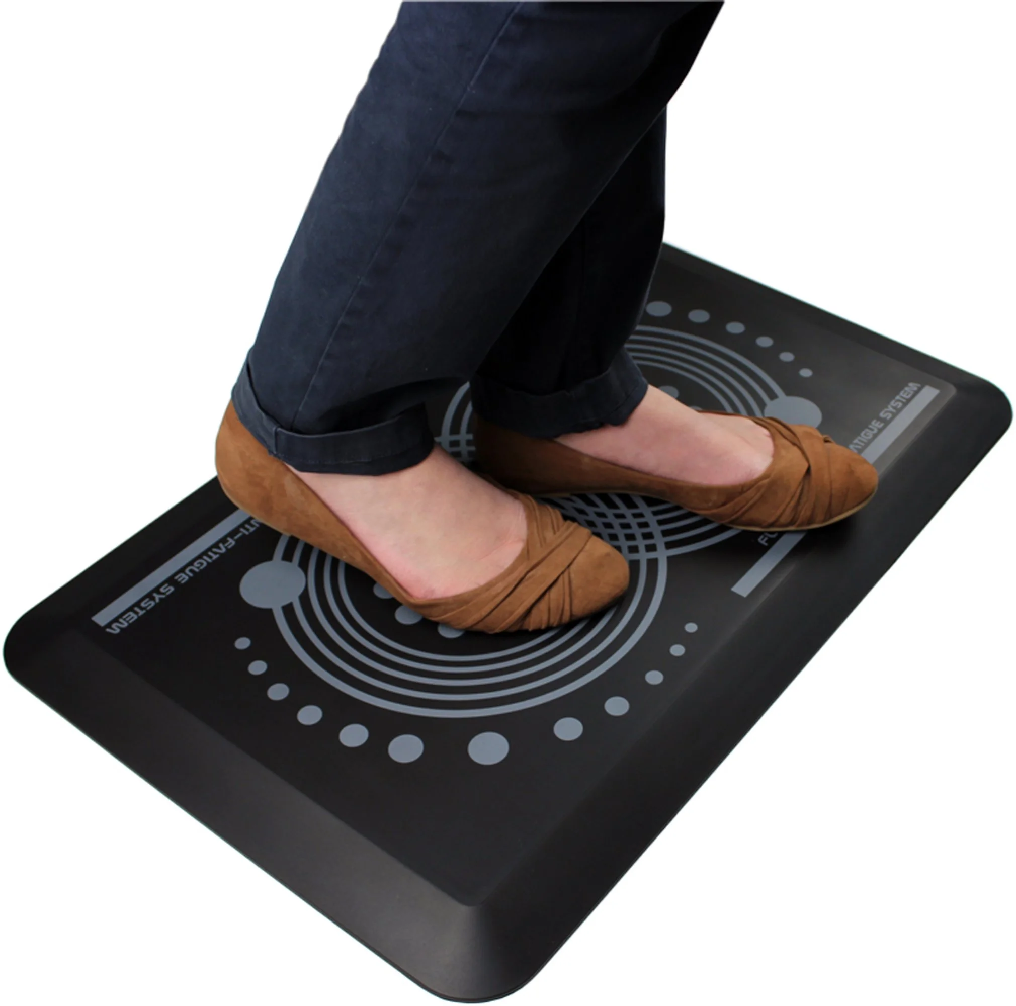 Floortex AFS-TEX 2000 Active Anti-Fatigue Mat, 16in x 24in, Slate Gray
