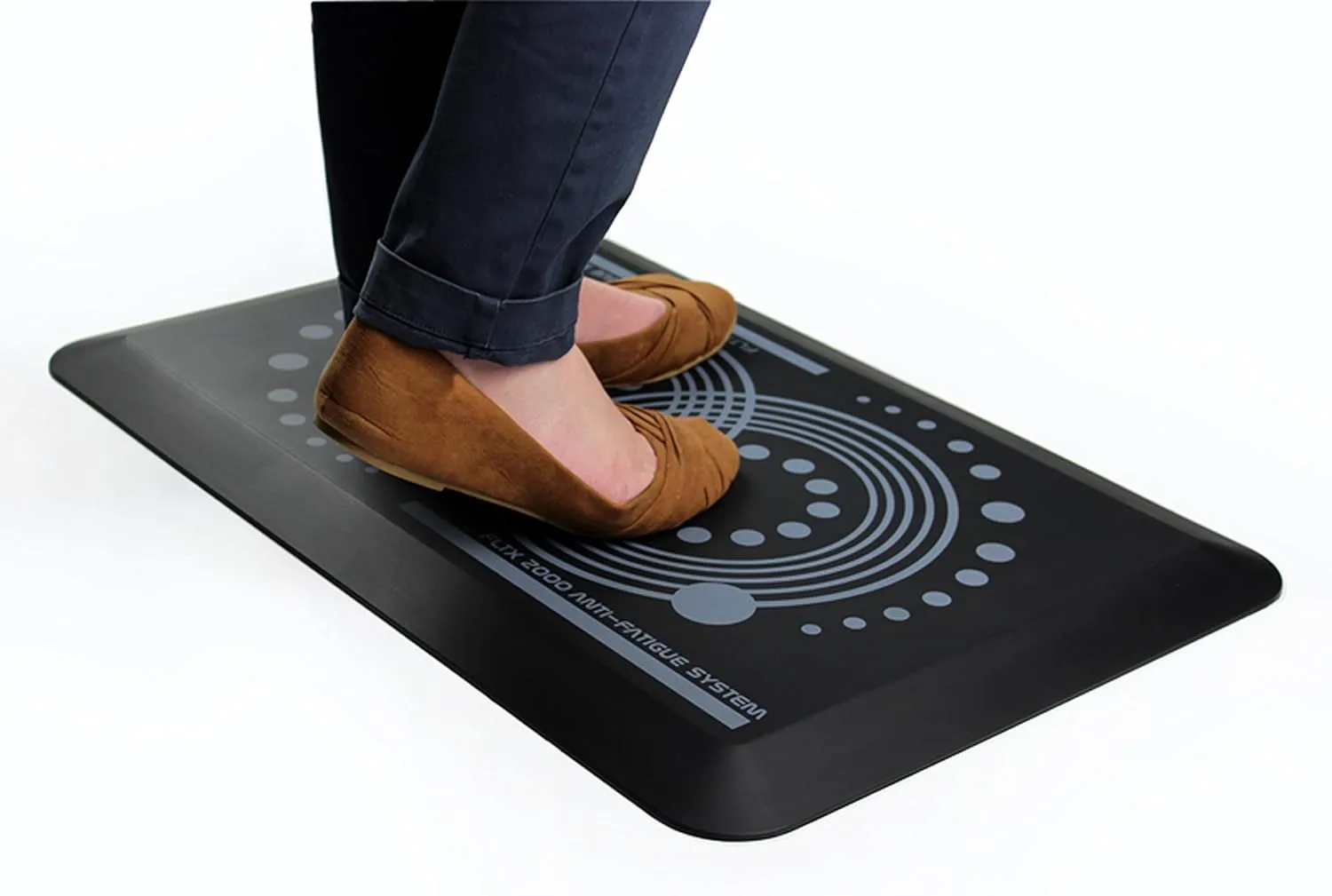Floortex AFS-TEX 2000 Active Anti-Fatigue Mat, 16in x 24in, Slate Gray