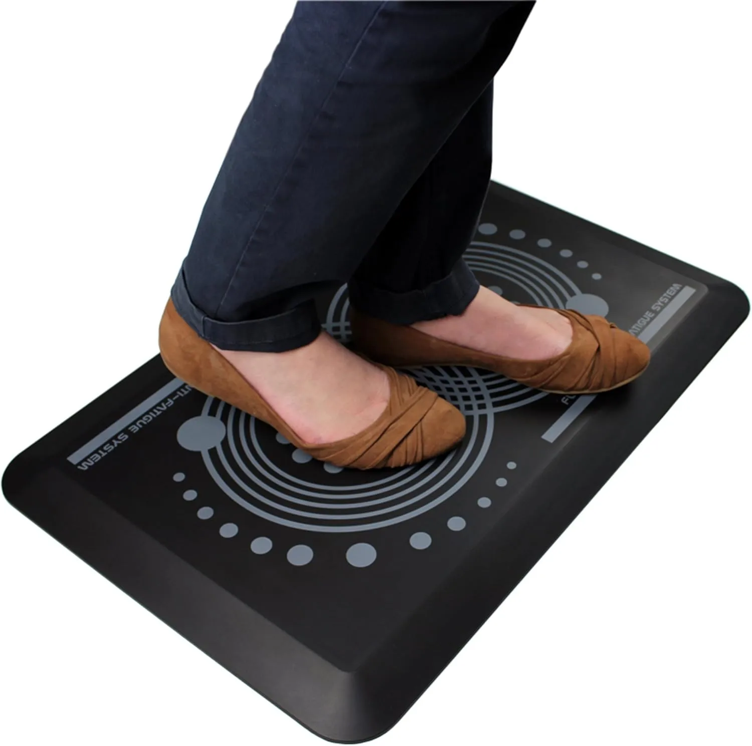 Floortex AFS-TEX 2000 Active Anti-Fatigue Mat, 16in x 24in, Slate Gray