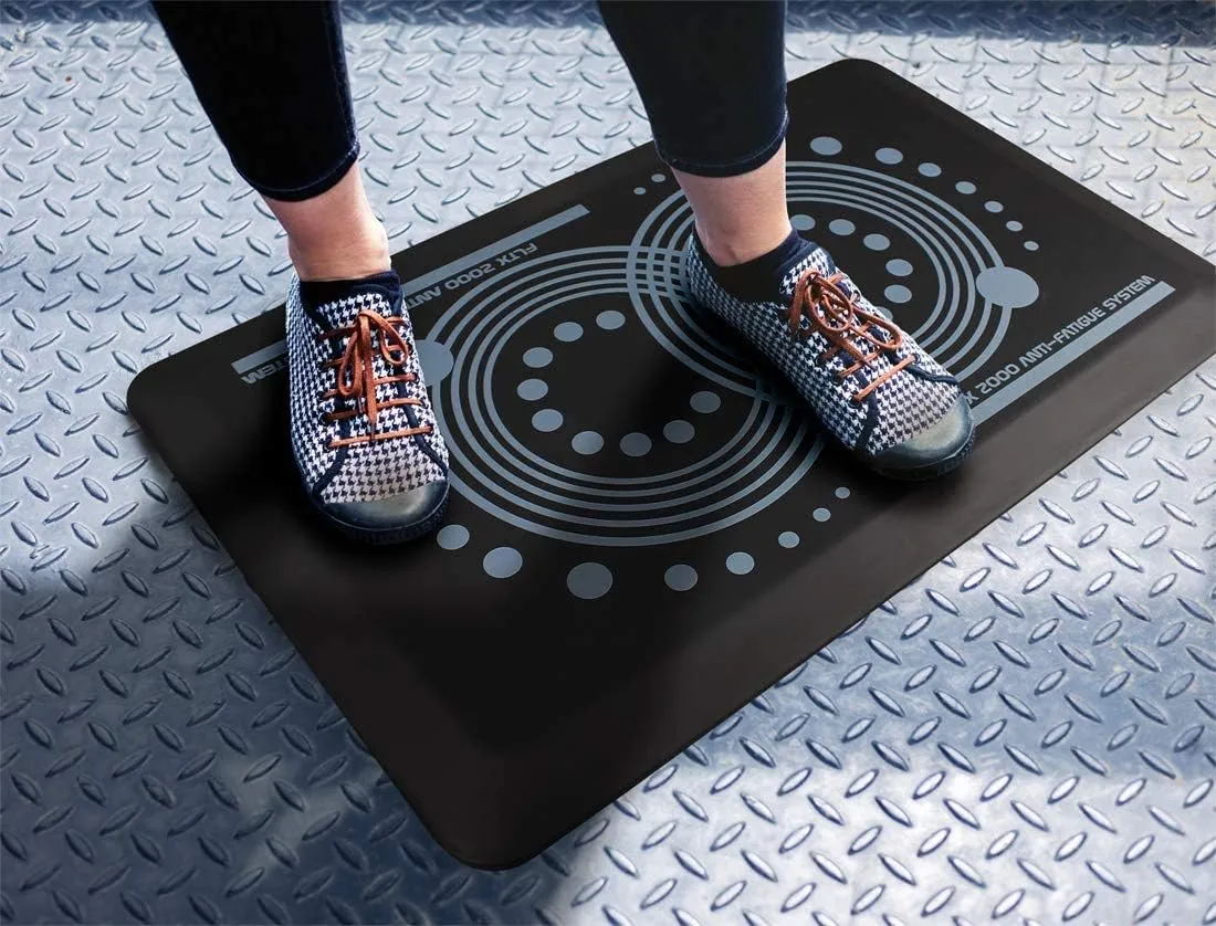 Floortex AFS-TEX 2000 Active Anti-Fatigue Mat, 16in x 24in, Slate Gray