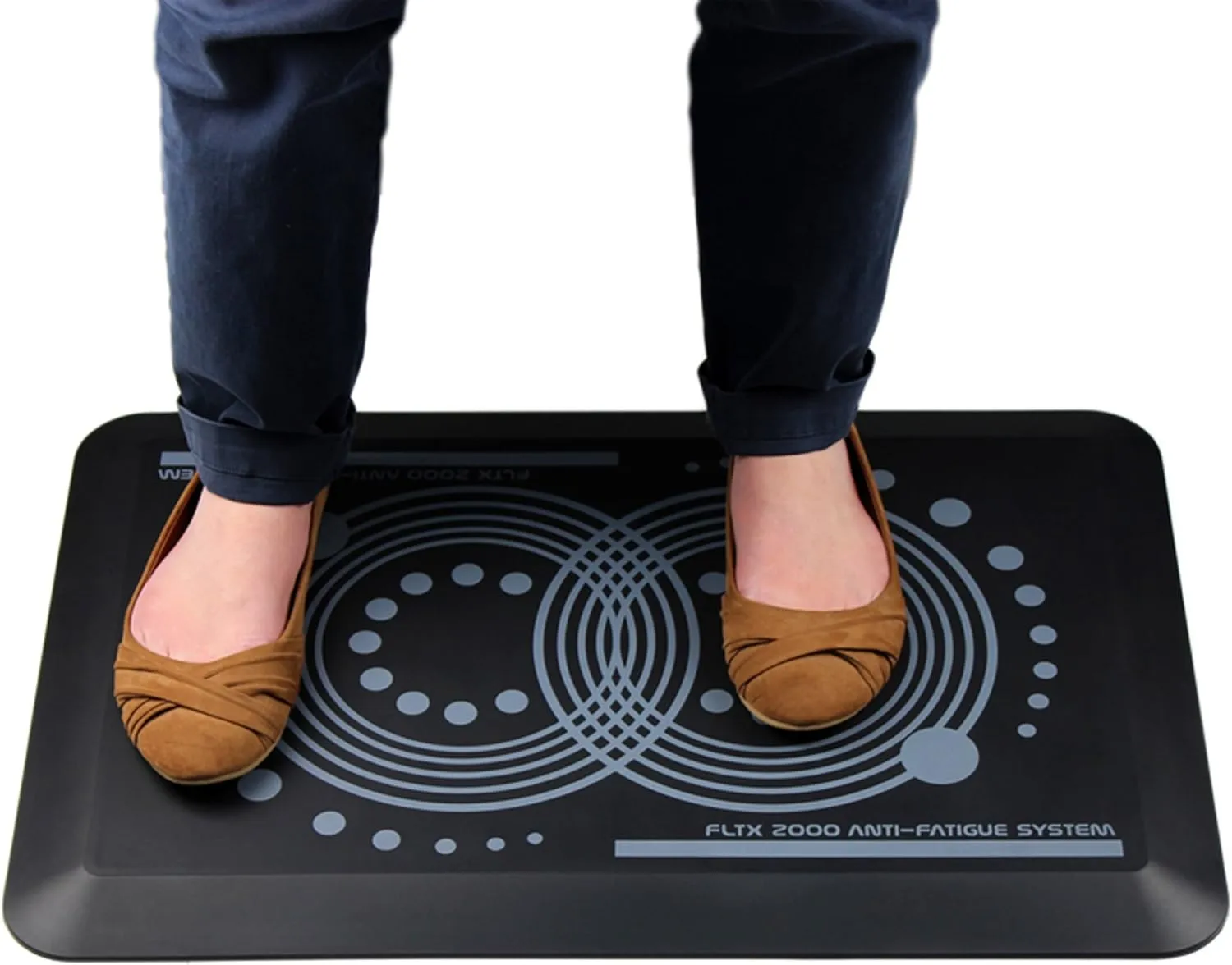 Floortex AFS-TEX 2000 Active Anti-Fatigue Mat, 20in x 32in, Midnight Black