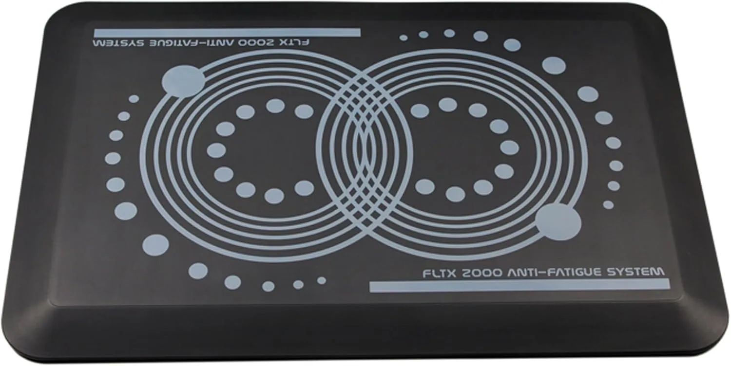 Floortex AFS-TEX 2000 Active Anti-Fatigue Mat, 20in x 32in, Midnight Black