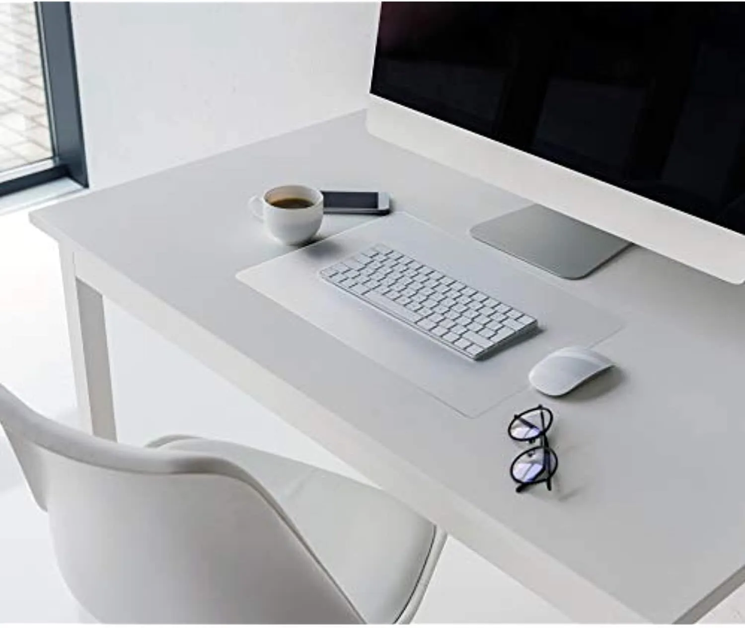 FLOORTEX Desktex Clear Vinyl Desk Pads, Pack of 4