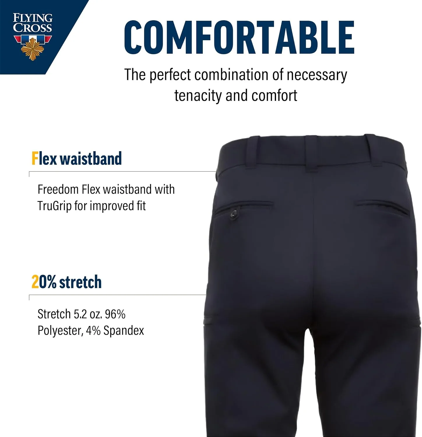 FLYING CROSS CORE STAT Men's Law Enforcement Pants, Class A 6-Pocket