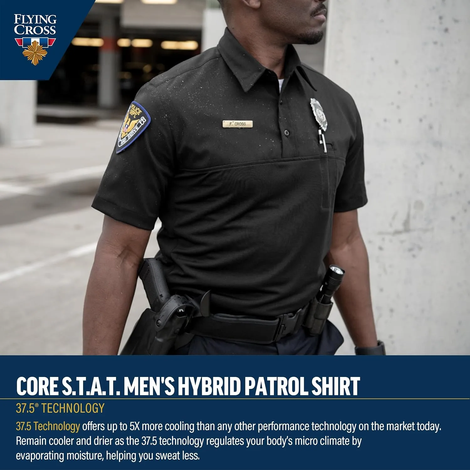 FLYING CROSS CORE STAT Mens Short Sleeve Hybrid Patrol Shirt