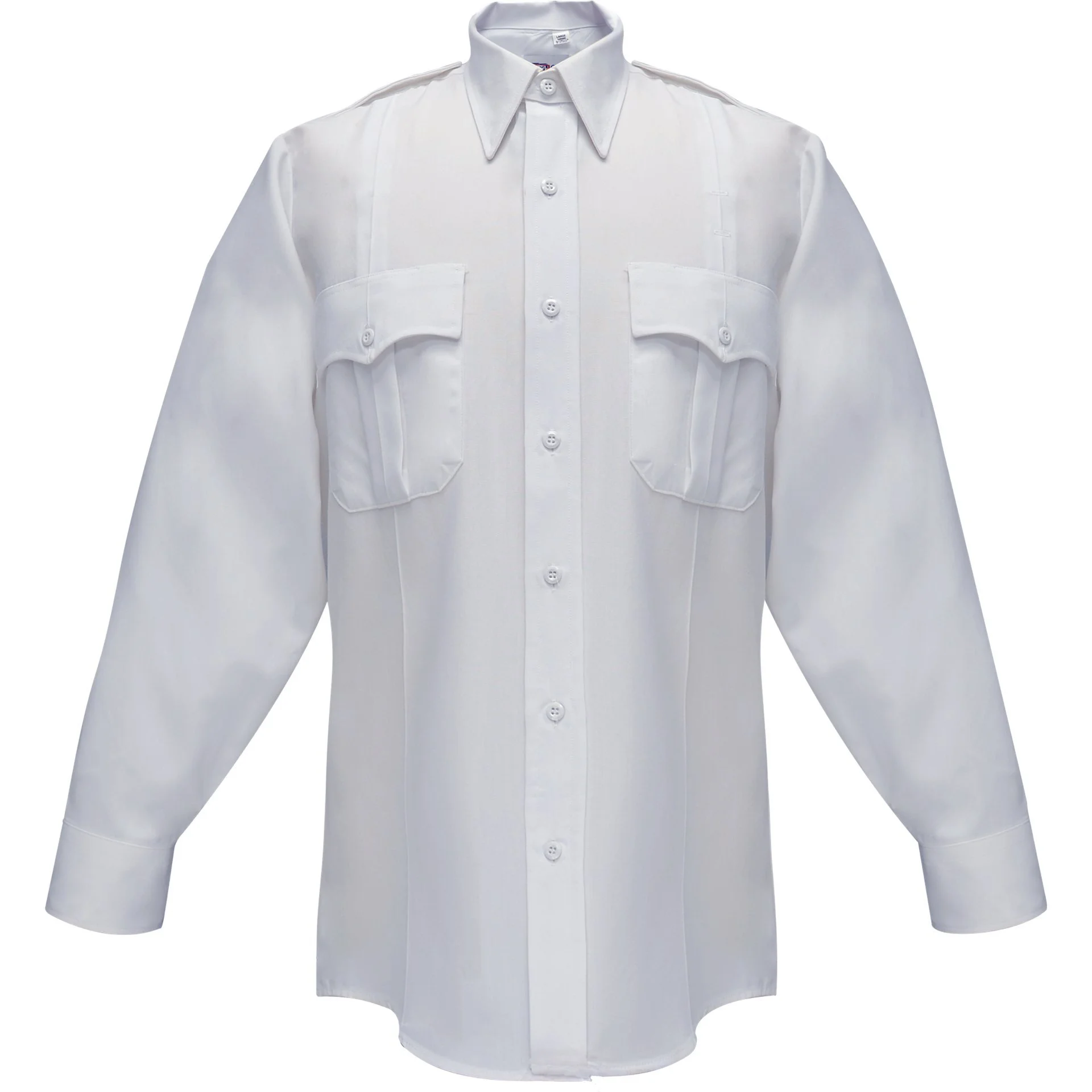 FLYING CROSS Duro Poplin Long Sleeve Shirt with Sewn-In Creases