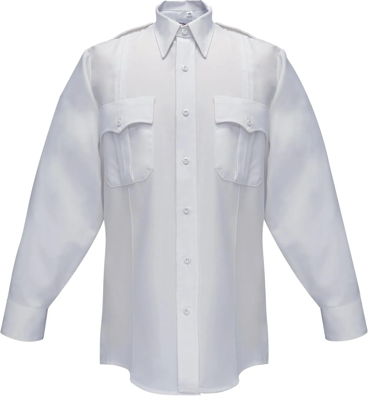 FLYING CROSS Duro Poplin Long Sleeve Shirt with Sewn-In Creases