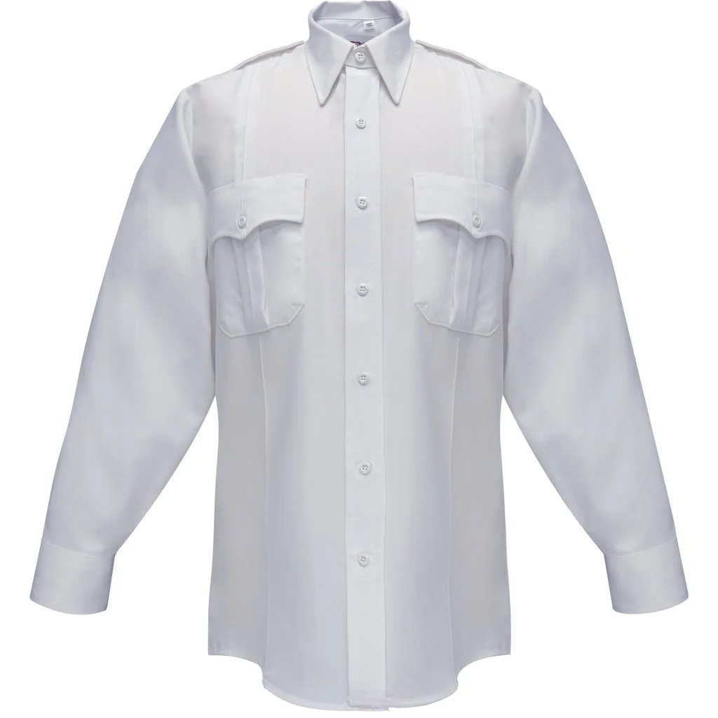 FLYING CROSS Duro Poplin Long Sleeve Shirt with Sewn-In Creases