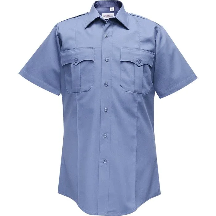FLYING CROSS Duro Poplin Short Sleeve Shirt w/ Sewn-In Creases