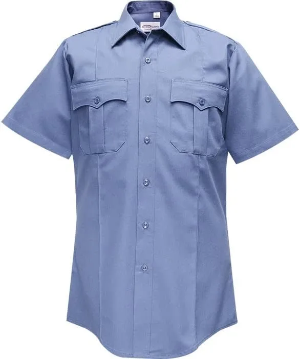 FLYING CROSS Duro Poplin Short Sleeve Shirt w/ Sewn-In Creases