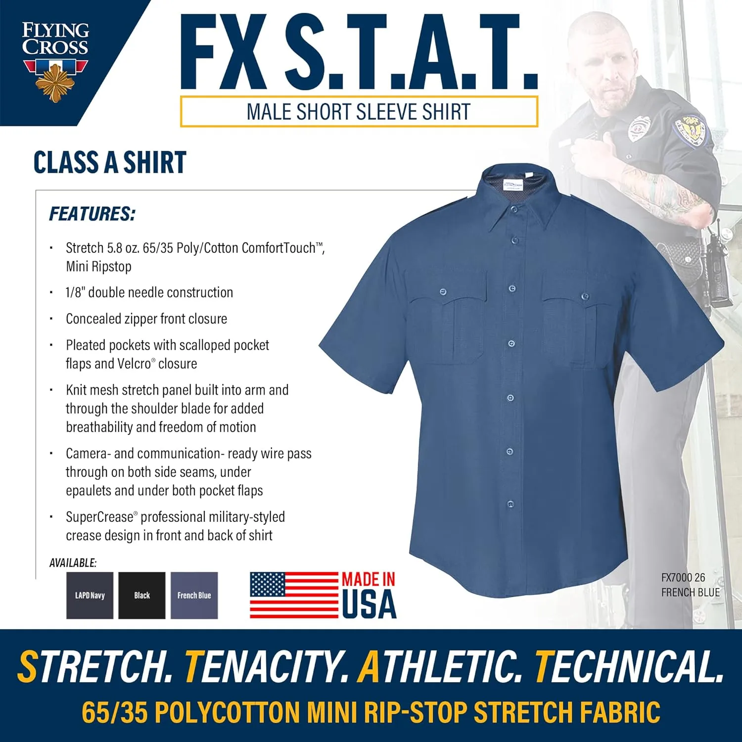 FLYING CROSS FX STAT Men's Class A Law Enforcement Shirt