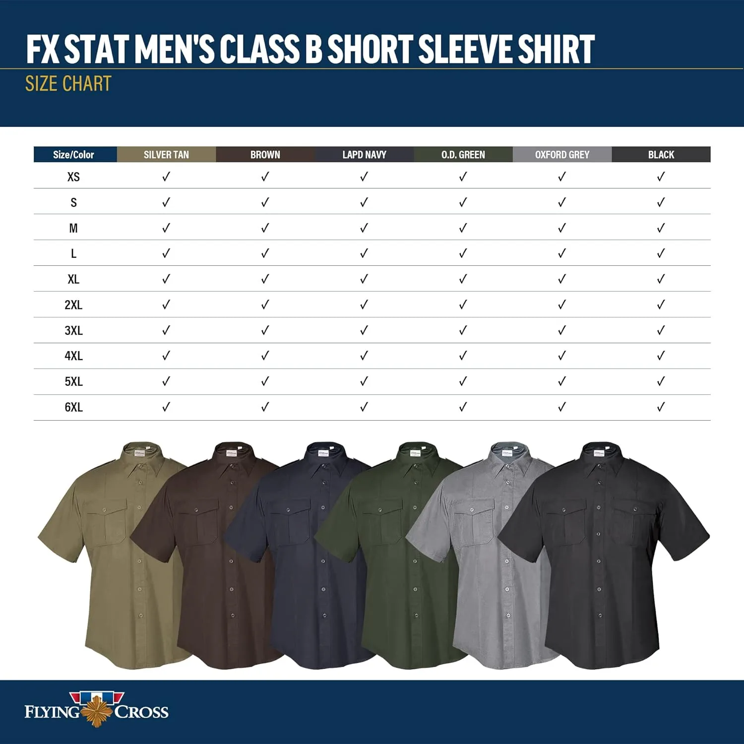 FLYING CROSS FX STAT Men's Class B Short Sleeve Shirt