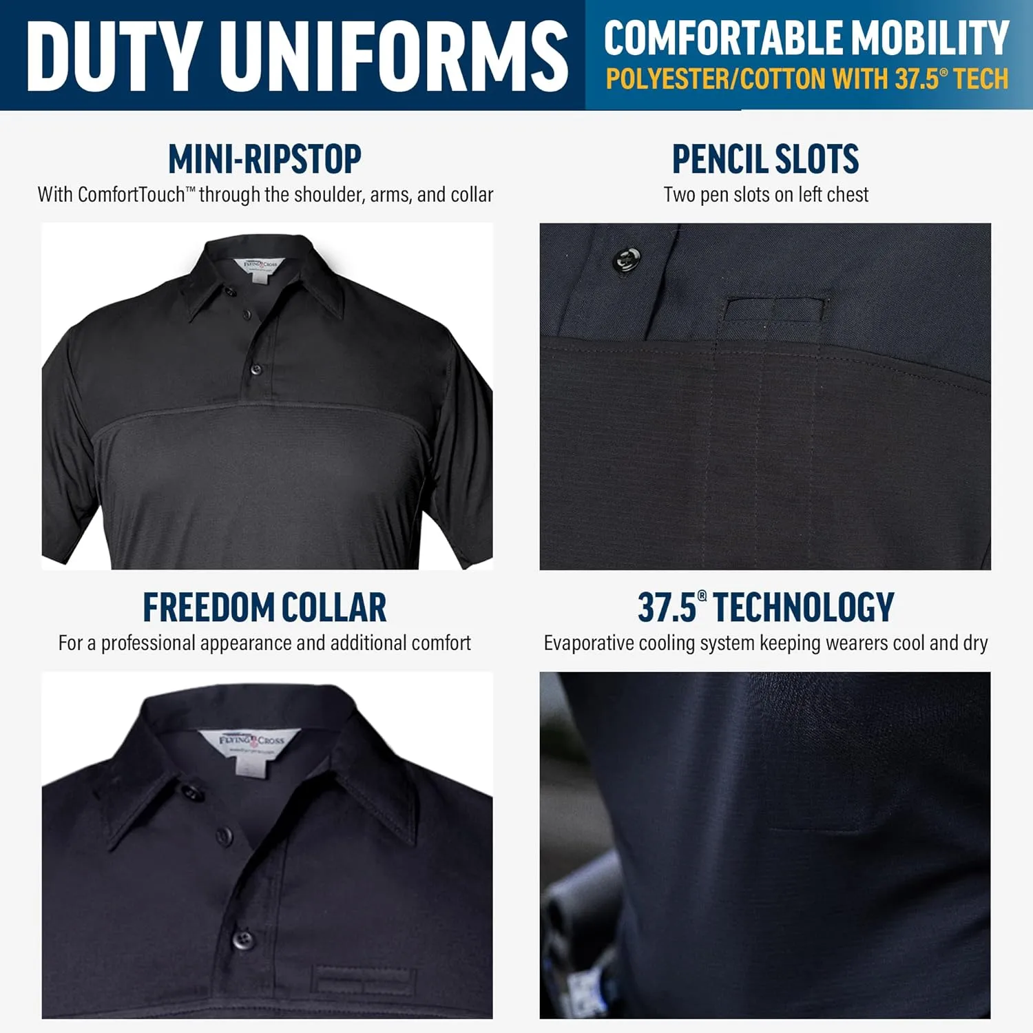 FLYING CROSS FX STAT Men's Short Sleeve Hybrid Shirt