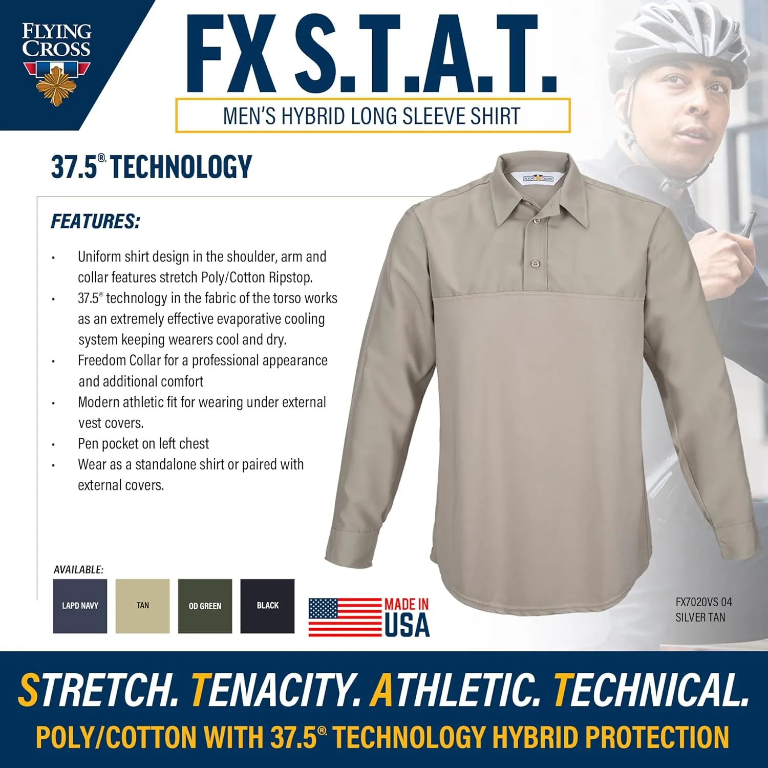 FLYING CROSS FX STAT Men's Hybrid Uniform Shirt