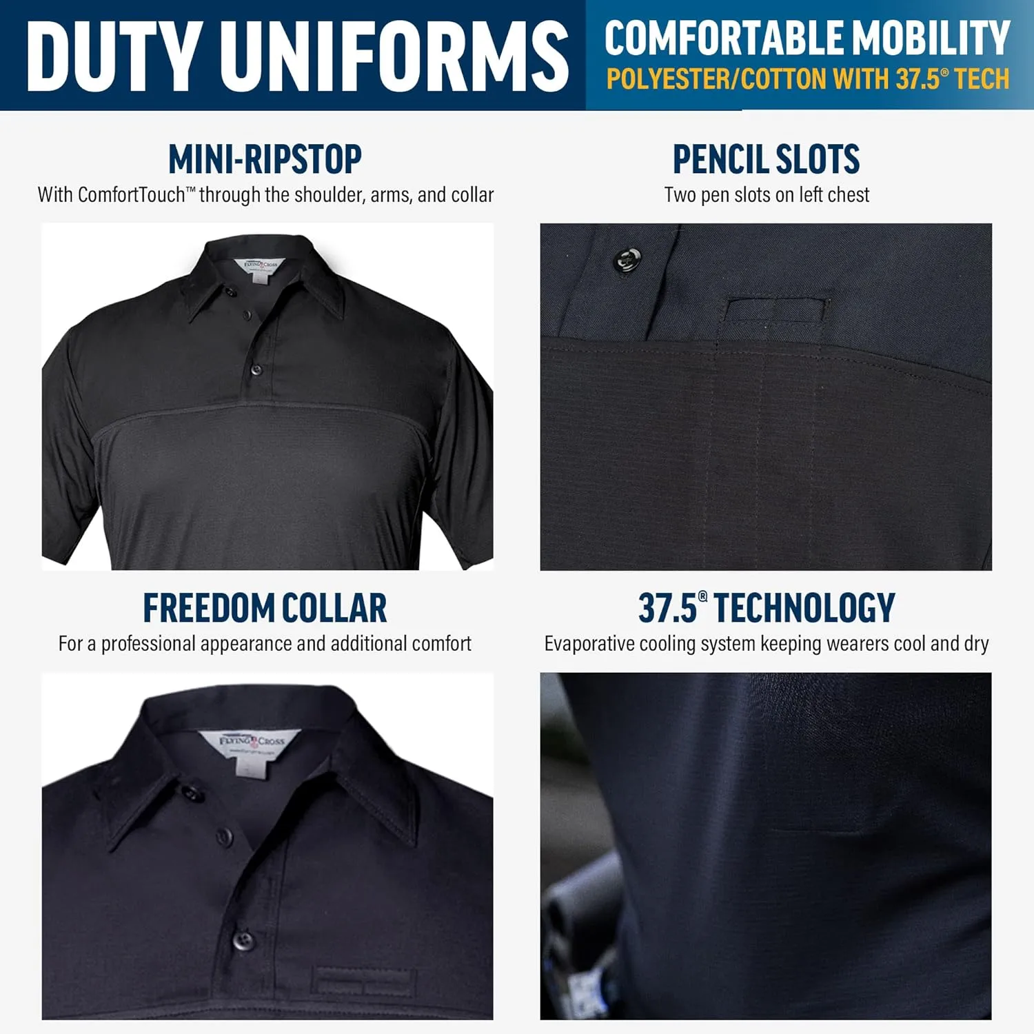 FLYING CROSS FX STAT Men's Hybrid Uniform Shirt
