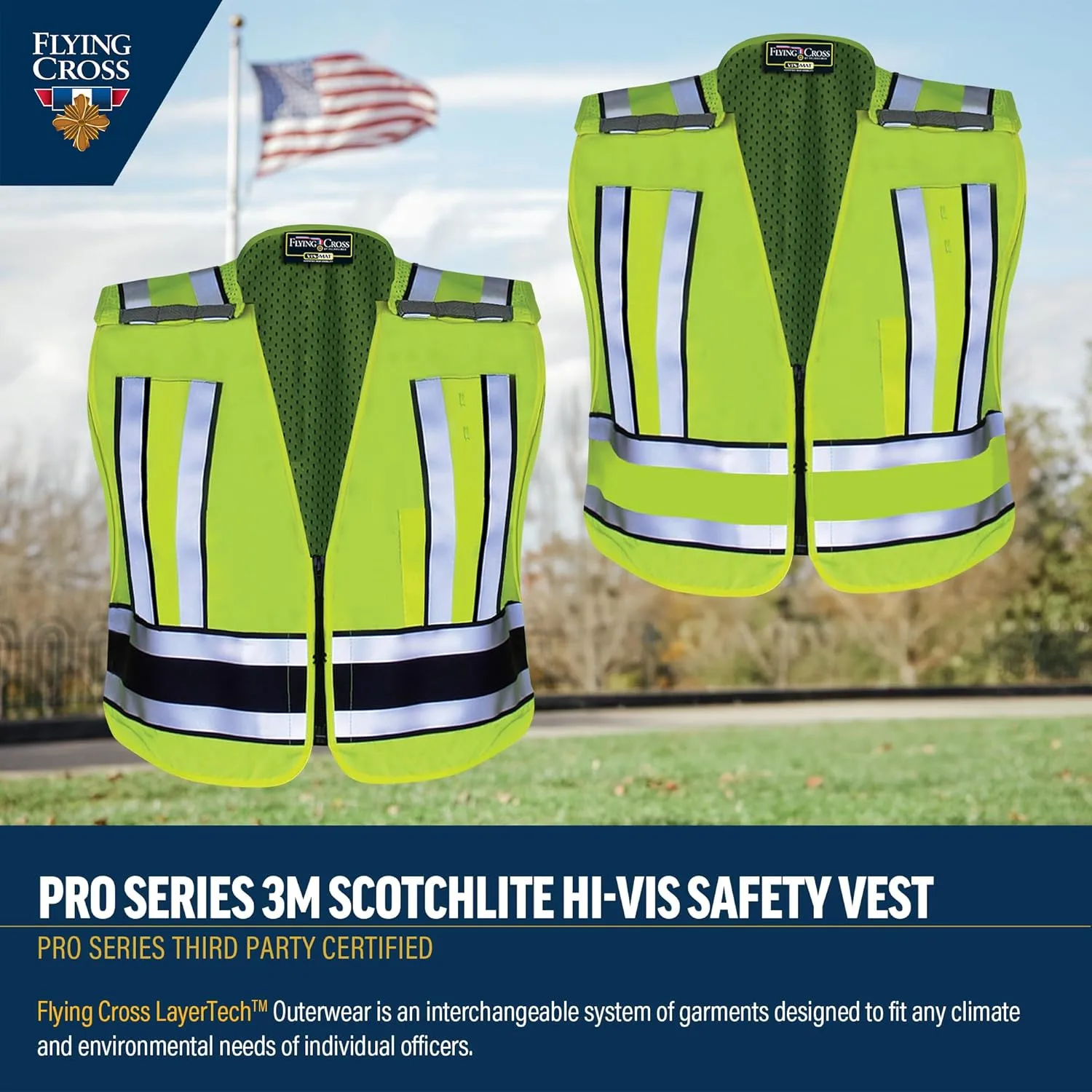FLYING CROSS Pro Series Hi-Vis Reflective Safety Vest