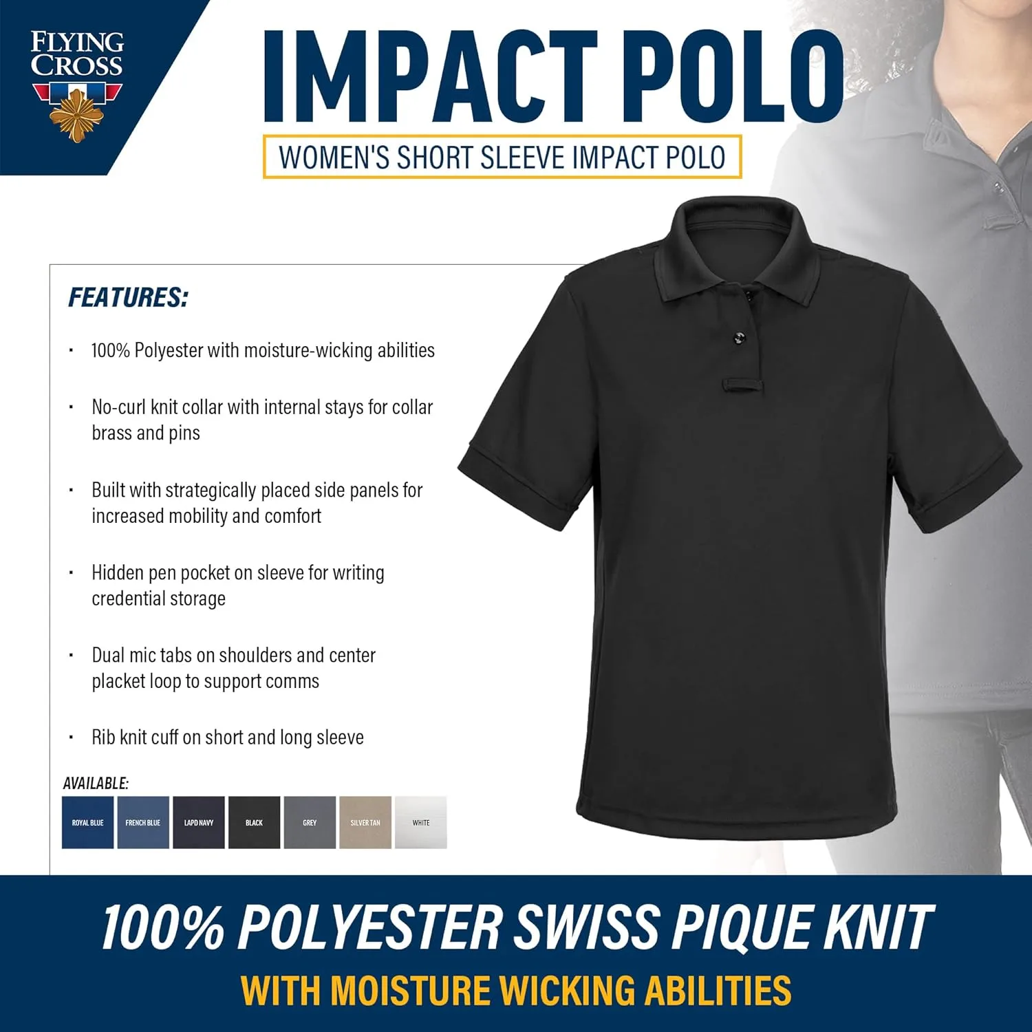 FLYING CROSS Impact Polo Women's Tactical Police Shirt