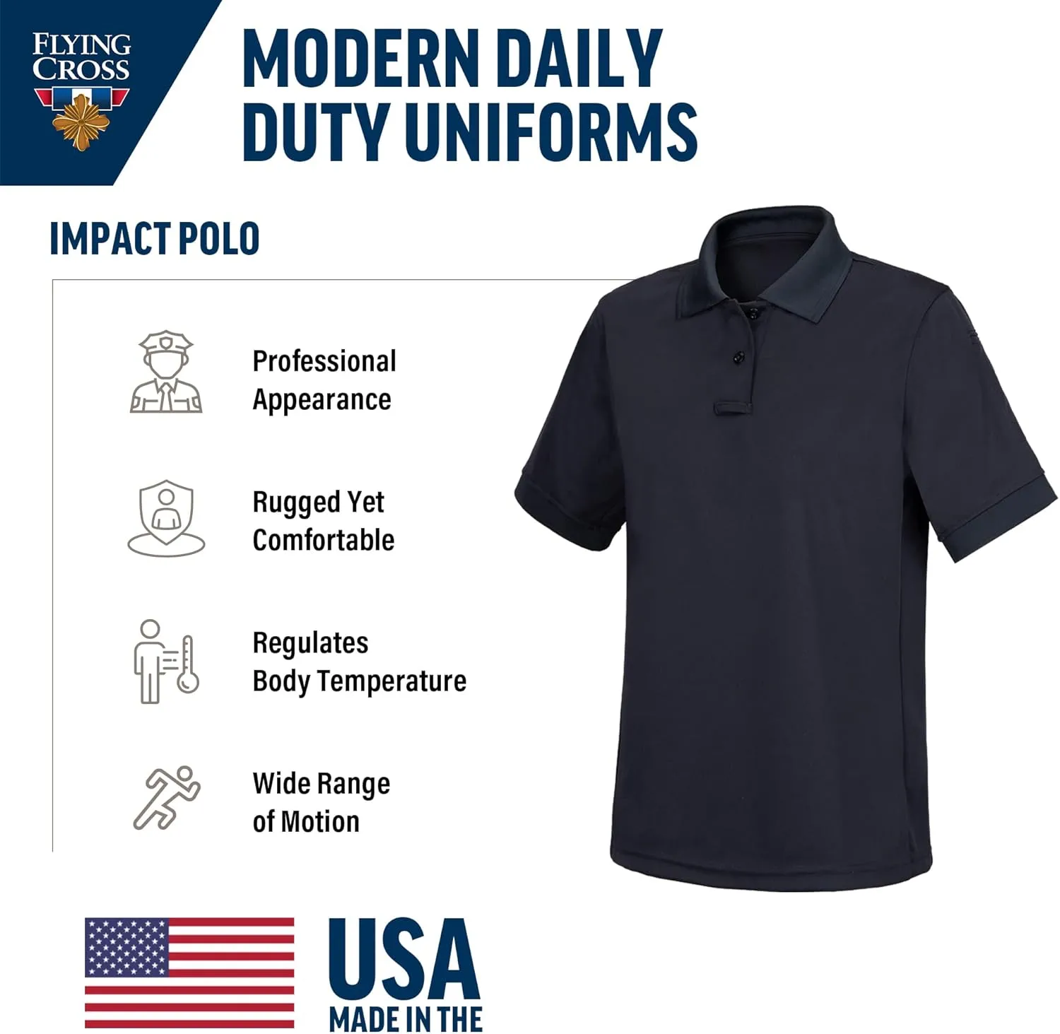 FLYING CROSS Impact Polo Women's Tactical Police Shirt