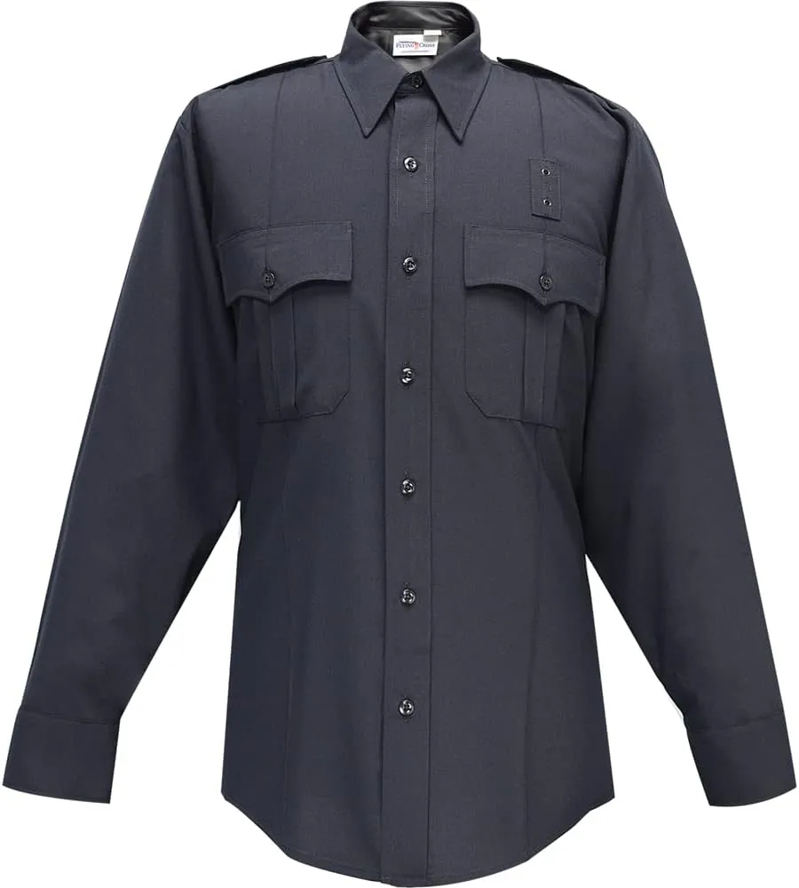 FLYING CROSS Justice Long Sleeve Uniform Shirt with Pleated Pockets