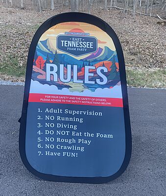 Foam Rule Sign (Pop Out Banner) Foam Rule Sign (Pop Out Banner)