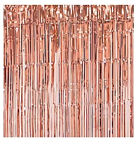 Rose Gold Foil Fringe Curtains for Party Decoration - Pack of 2