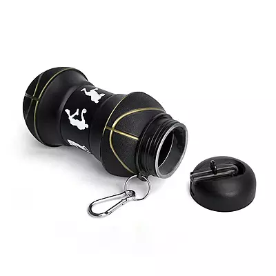 Foldable Silicone Sports Water Bottle ā Basketball/Tennis Design