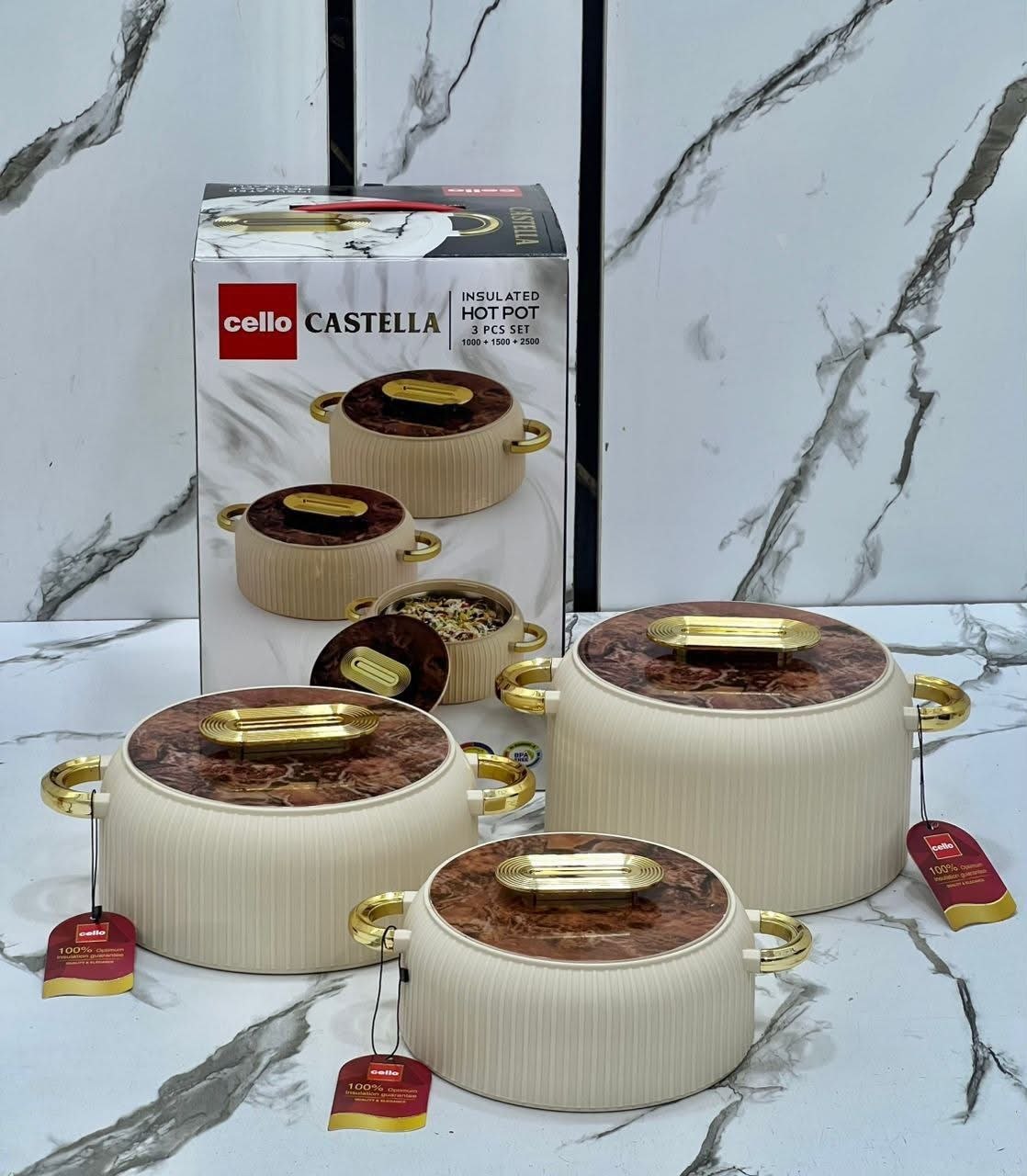 3 PIECES FOOD WARMER SET 1000ML - 1500ML- 2.5ML