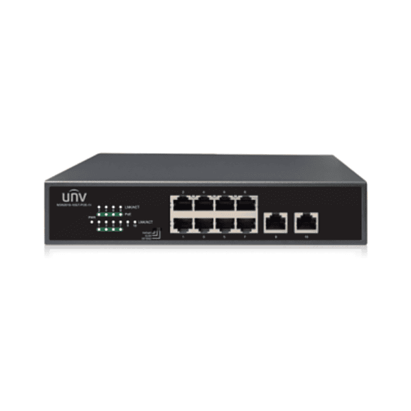 UNV 8-port, 2 Uplink port PoE Switch NSW2010-10GT-POE-IN