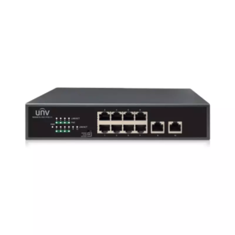 UNV 8-port, 2 Uplink port PoE Switch NSW2010-10GT-POE-IN