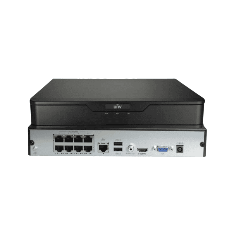 UNV 8 CH NVR 1 SATA WITH POE NVR301-08S3-P8