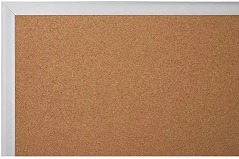 Office Depot Aluminum-Framed Cork Bulletin Board, 24" x 36"