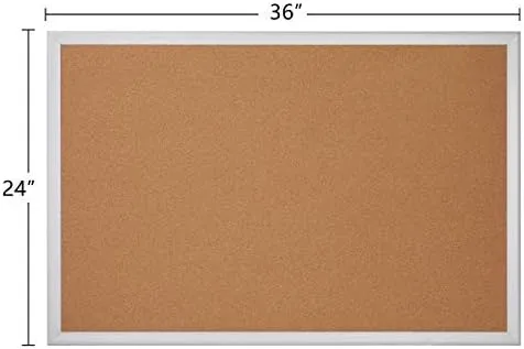 Office Depot Aluminum-Framed Cork Bulletin Board, 24" x 36"