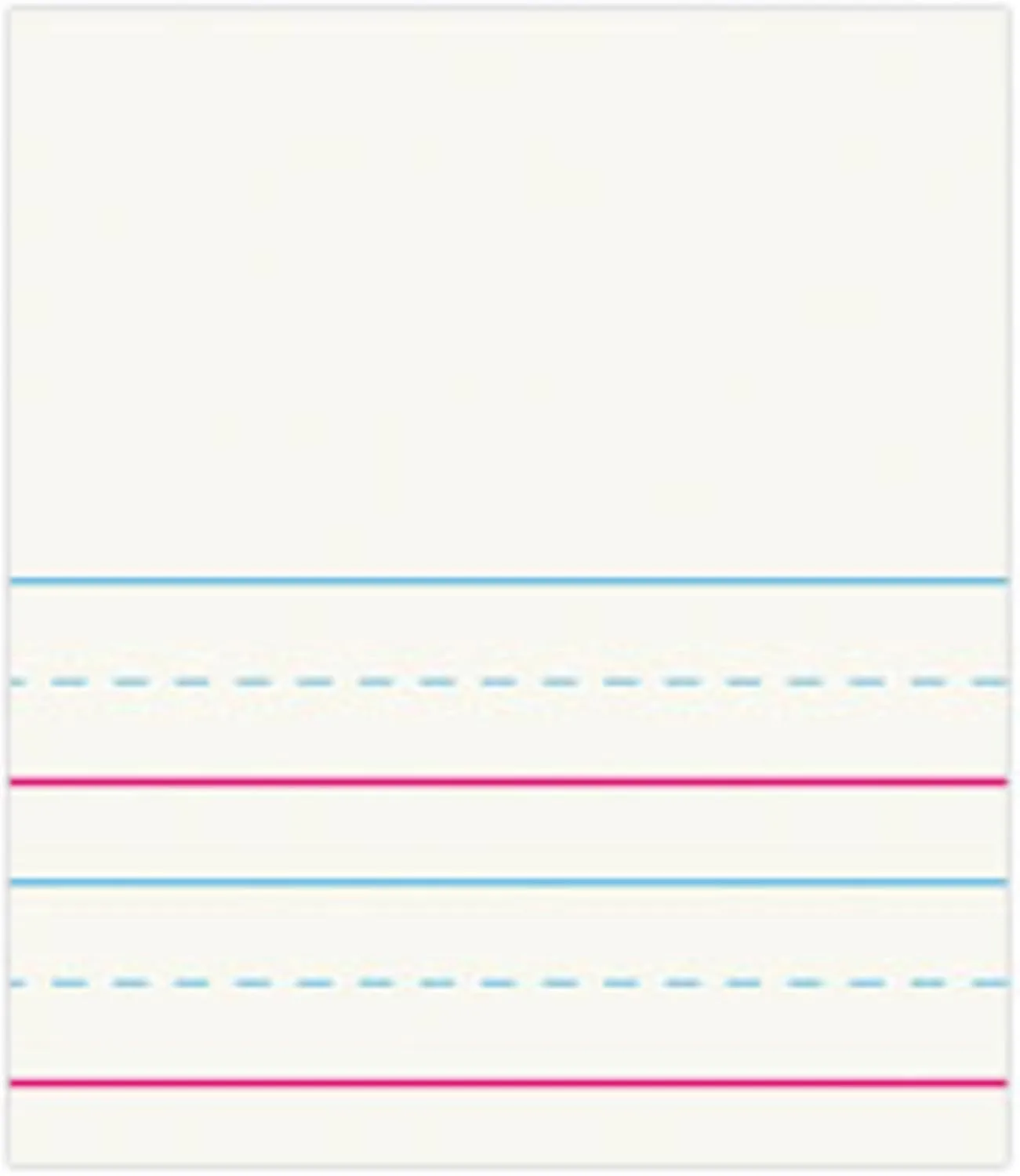 Office Depot Red & Blue Ruled Storybook Paper, Conforms To D'Nealian - Grade K-1, 4 1/2" Picture Story Heading, 3/4" Ruling