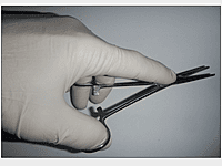 Hold them with your index finger on the pivot screw to pick up things or spread a wound apart.
