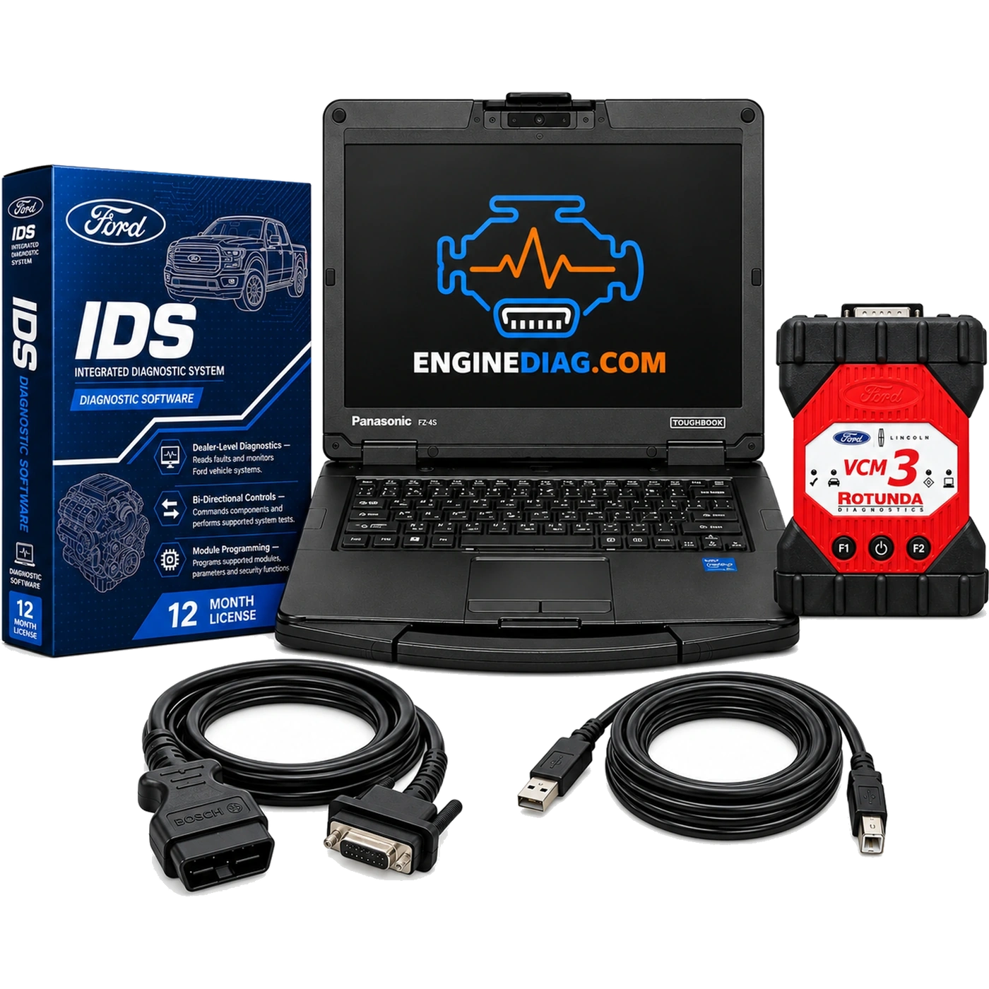 Ford IDS + VCM3 Diagnostic Laptop Kit