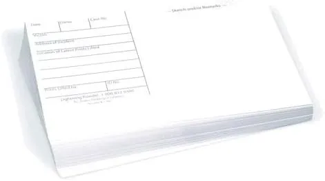 Forensics Source 3 x 5 Backing Cards, White,Pack of 100