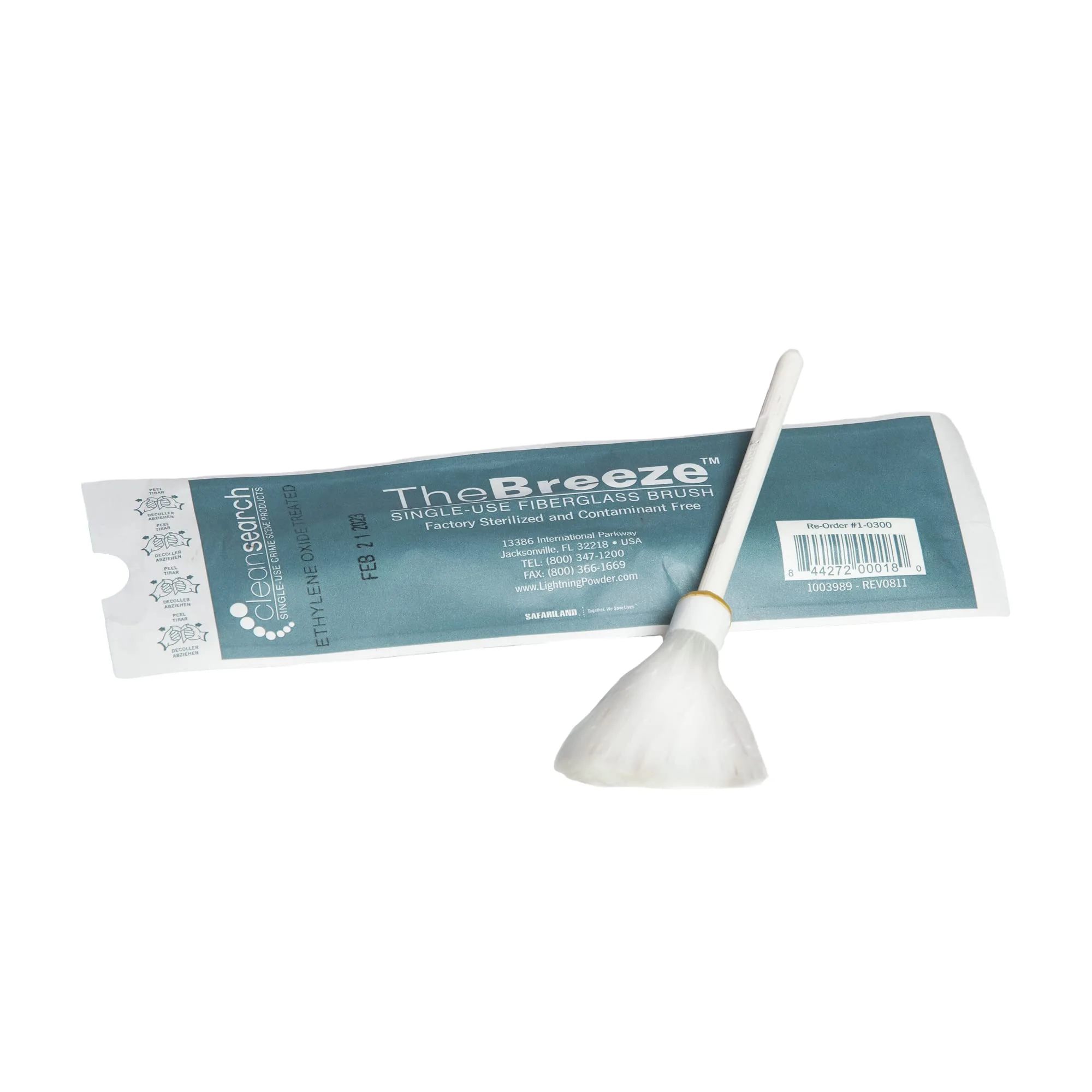 The Breeze Single-Use Disposable Fiberglass Fingerprint Brush