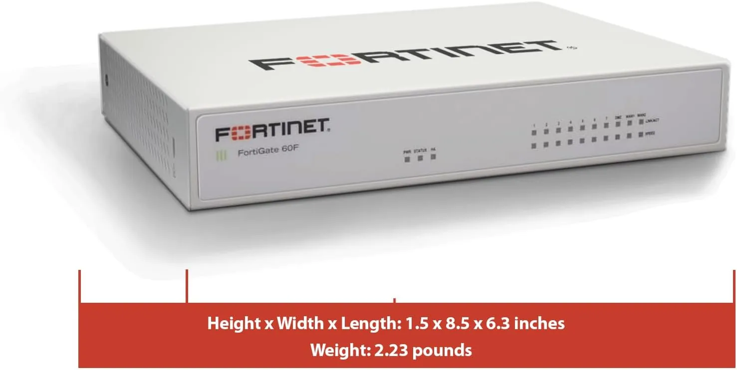 FortiGate-60F Firewall Appliance - 10 Gigabit Ethernet RJ45 Ports (FG-60F)
