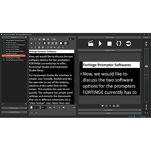 FORTINGE GLS - 04 GLASS FOR 17" PRO SERIES STUDIO TELEPROMPTER SET FORTINGE GLS - 04 GLASS FOR 17" PRO SERIES STUDIO TELEPROMPTER SET