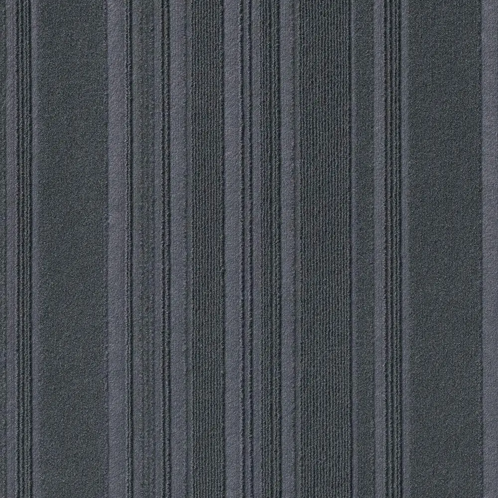 Foss Peel and Stick First Impressions Barcode Black Ice 24 in. x 24 in. Commercial Carpet Tile (15 Tiles/Case)