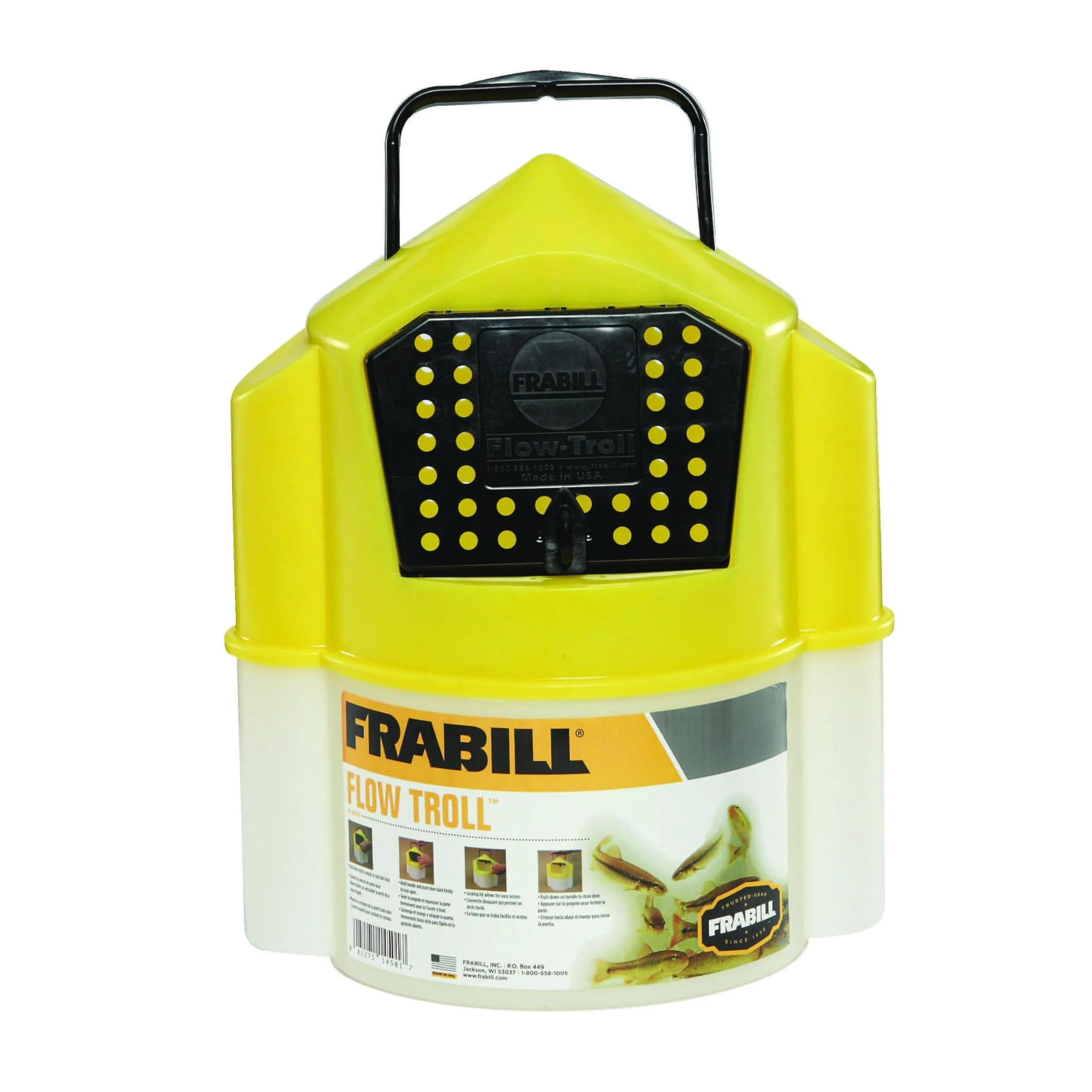 Frabill Flow Troll Bait Buckets 6-Quart 6 Qt Flow-troll