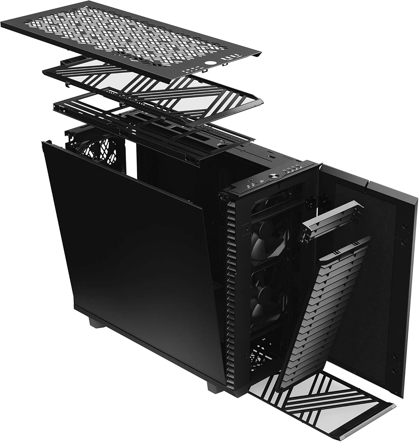 Fractal Design Define 7 Black Solid Brushed Aluminum/Steel E-ATX Mid Tower Computer Case