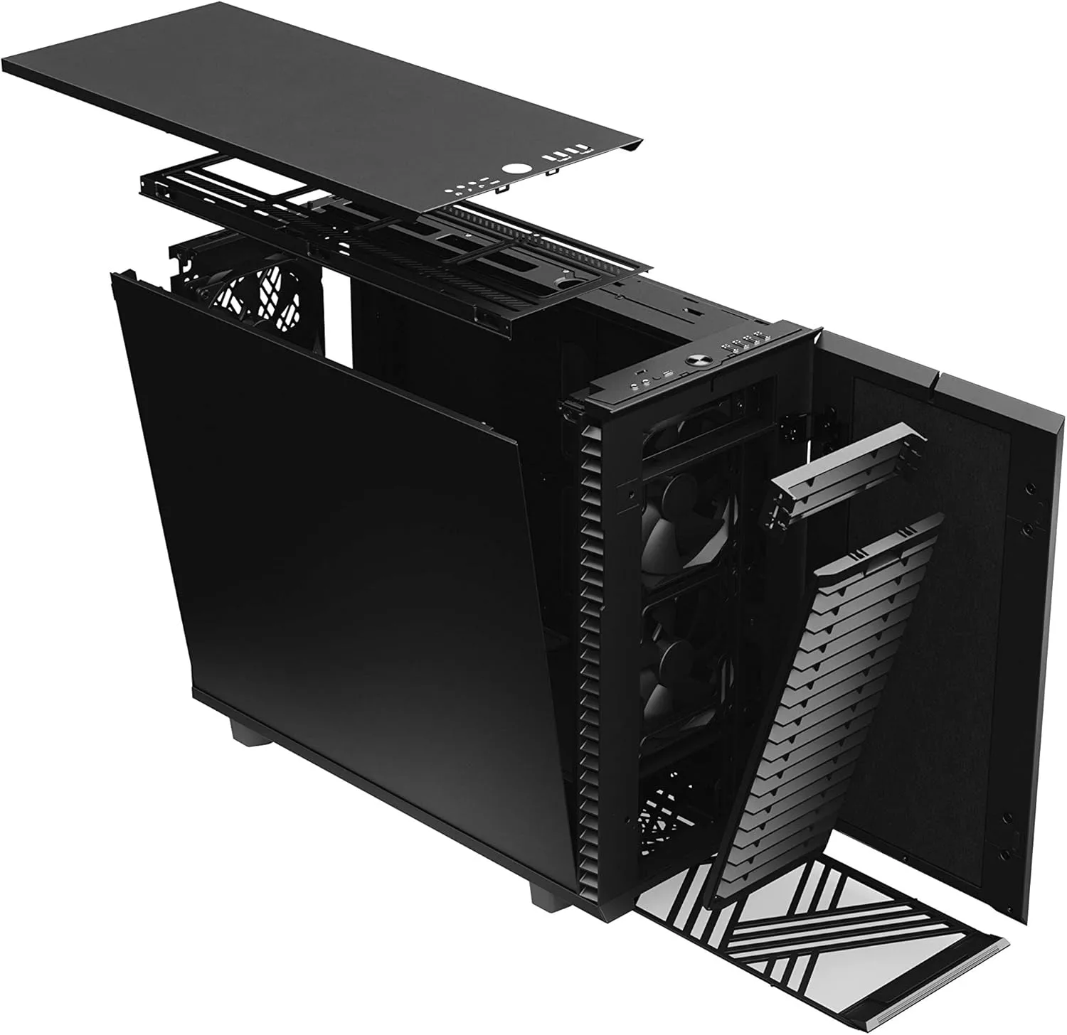 Fractal Design Define 7 Black Solid Brushed Aluminum/Steel E-ATX Mid Tower Computer Case
