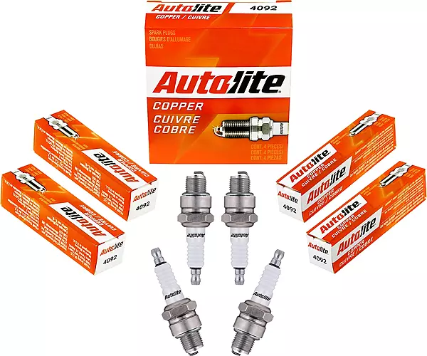 Autolite 4092-4PK Copper Non-Resistor Spark Plug, Pack of 4