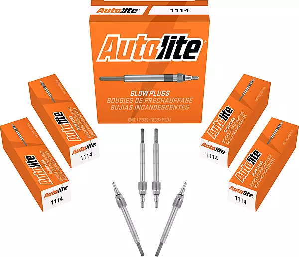 Fram Autolite 1114 Automotive Replacement Glow Plug for 2003-2004 Ford 6.0L Super Duty Diesel Engines (4 Pack)