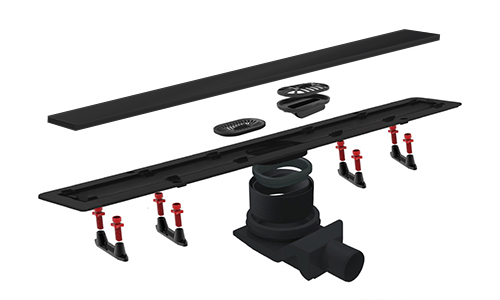RIGOLA KARAG, CONFLUO FRAMELESS LINE 650, NEGRU MAT