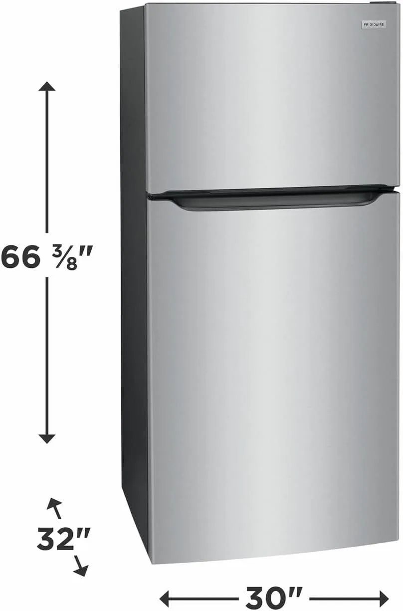 Frigidaire FFTR2045V 30 Inch Wide 20 Cu. Ft. Top Freezer Refrigerator with Crisper Bins and LED Lights - White