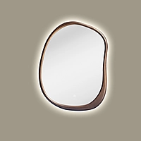 Walnut frame with LED flat mirror(27.6*35.4 INCH)