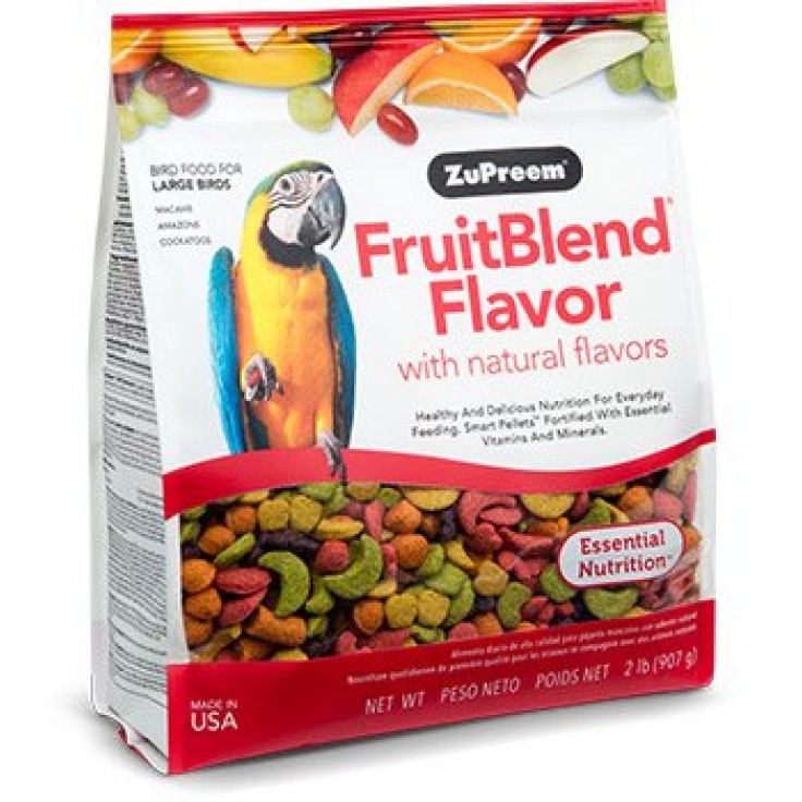 ZUPREEM FRUITBLEND FLAVOR LARGE PARROT FOOD 2LB ZUPREEM FRUITBLEND FLAVOR LARGE PARROT FOOD 2LB